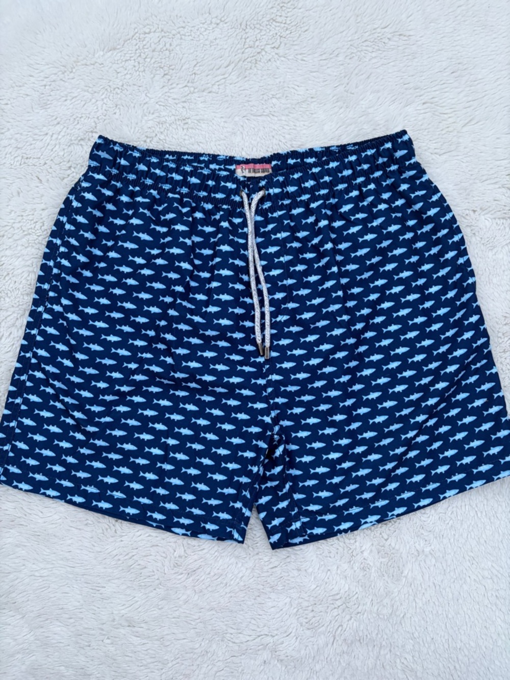 The Endless Summer Men’s XXL Boardshorts Shark Navy Blue Patterned Pockets